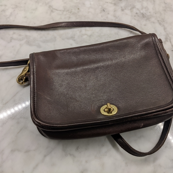 Vintage coach saddlebag and Rich Brown leather - Picture 3 of 7